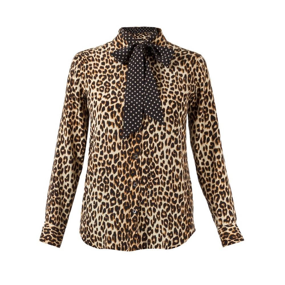 Equipment x Kate Moss Leopard Blouse